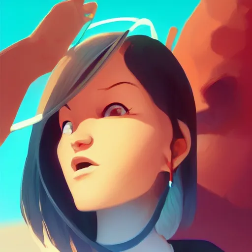 Image similar to face icon stylized minimalist mash, loftis, cory behance hd by jesper ejsing, by rhads, makoto shinkai and lois van baarle, ilya kuvshinov, rossdraws global illumination