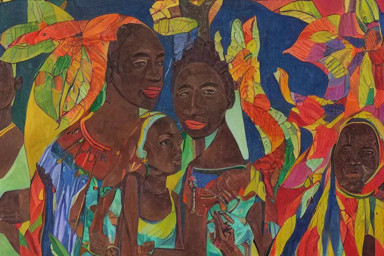 Image similar to artwork by amadou opa bathily