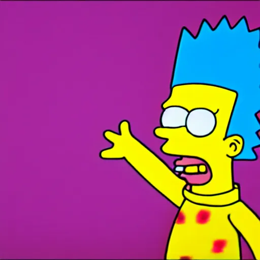 Image similar to bart simpson on lsd 4 k quality super realistic