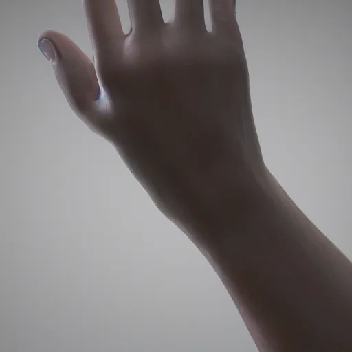 Prompt: high detail rendering of a hand, subsurface scattering, mental ray, path tracing, 8 k, hdr