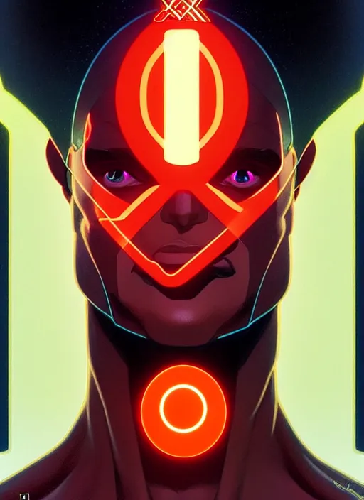 Prompt: symmetry portrait of cyclops from x - men : the animated series ( 1 9 9 2 ), glowing lights, intricate, elegant, highly detailed, digital painting, artstation, concept art, smooth, sharp focus, illustration, art by artgerm and greg rutkowski and alphonse mucha