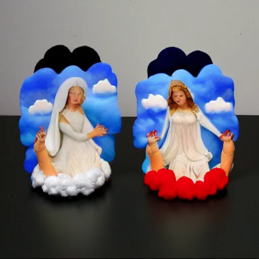 Image similar to virgin marry in the shape of clouds