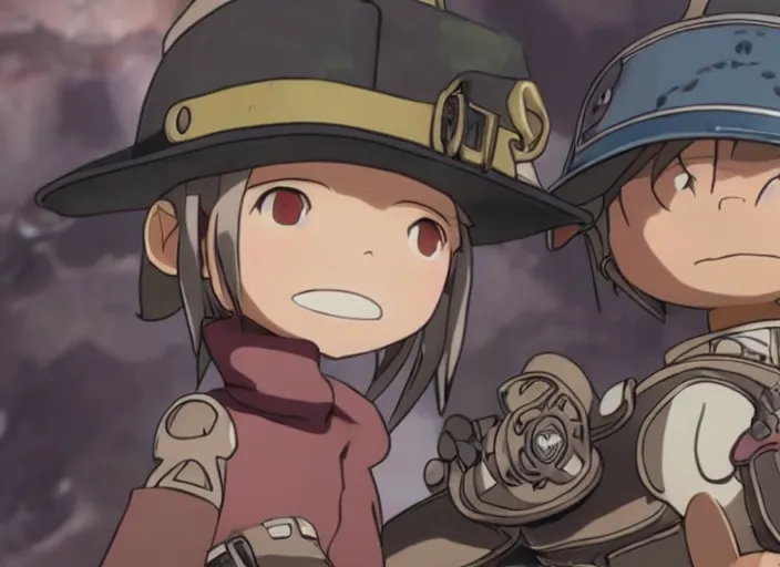 Prompt: riko and reg from made in abyss