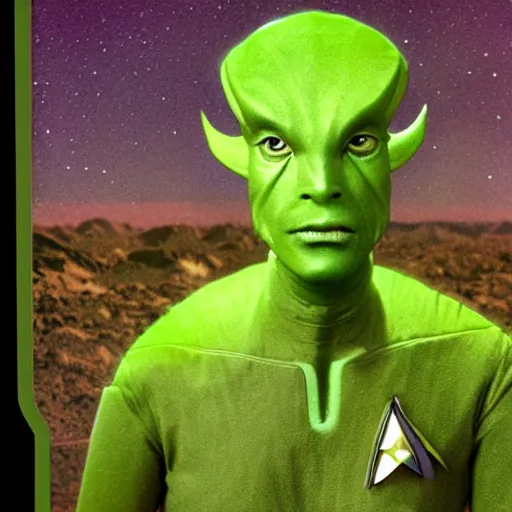 Image similar to a photosynthetic alien, star trek