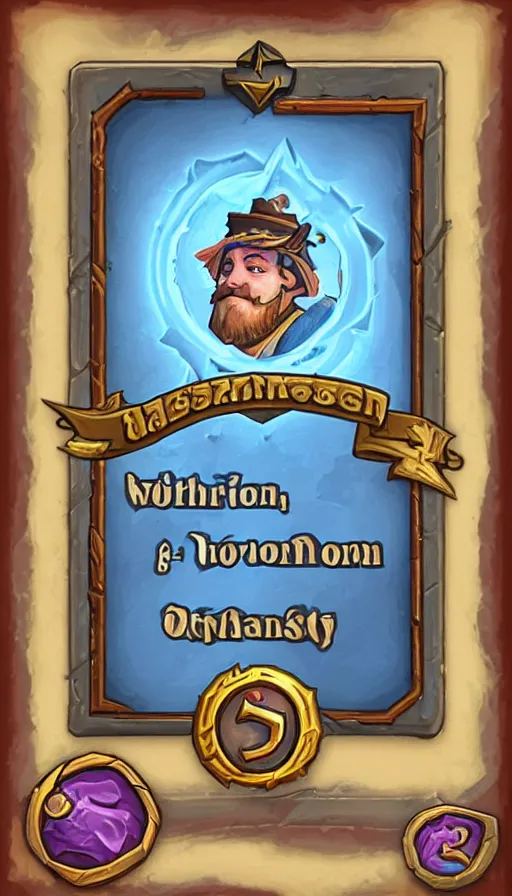 Image similar to frame border in the style of hearthstone