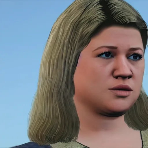 Image similar to young Kelly Clarkson in GTA V, 4k