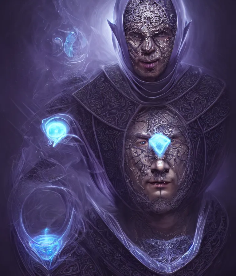 Image similar to front!!! shot of a court jester!!! character, hyperdimensional, bioluminescent hypercubes, dark holography!!!, future, chrome, (((intricate))), elegant, highly detailed, centered, (((artstation, concept art, smooth, sharp focus, artgerm, Tomasz Alen Kopera, Peter Mohrbacher, donato giancola, Joseph Christian Leyendecker, WLOP, Boris Vallejo))), ((raytracing)), mugshot!!!!!, ugly!!!!!!, octane render, nvidia raytracing demo, octane render, nvidia raytracing demo, octane render, nvidia raytracing demo, grainy, muted, 8K, digitalblasphemy, metatron