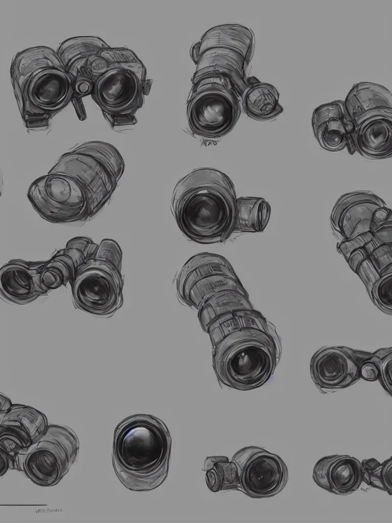 Image similar to binoculars by Disney Concept Artists, blunt borders, rule of thirds