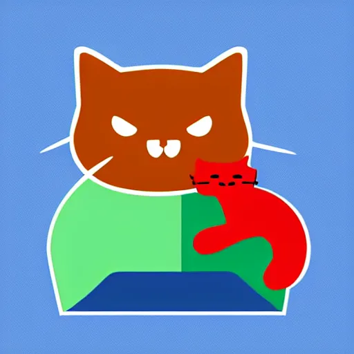 Image similar to web browser icon with a cat