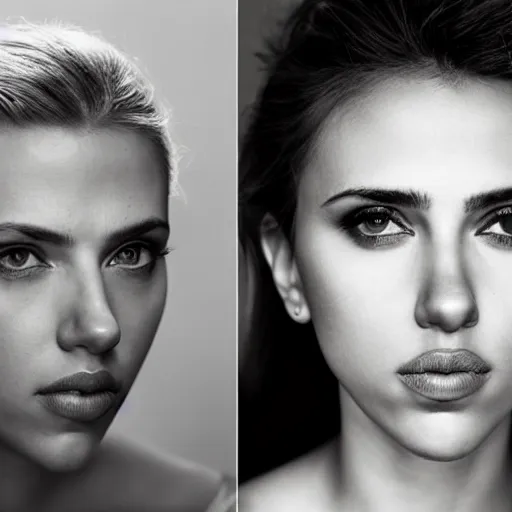 Image similar to Portrait photography of someone who have the nose of Scarlett Johansson, the lips of Penélope Cruz and the eyes of Jessica Alba, award winning photography by Leonardo Espina