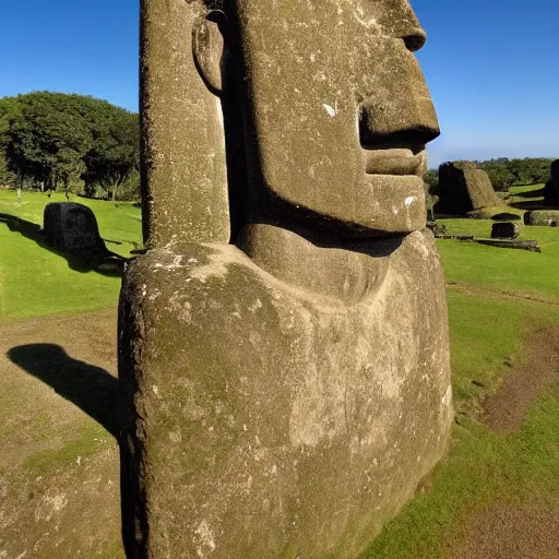 Prompt: Ancient Roman Moai