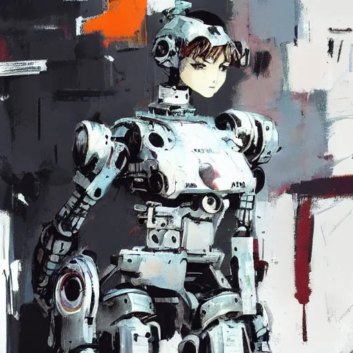 Prompt: an artwork of a robot girl, by Ashley Wood