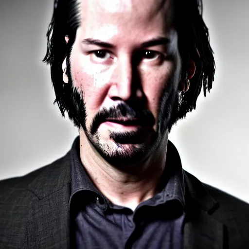 Prompt: Portrait photography of Keanu Reeves as a hobbit