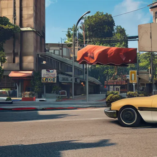 Image similar to gta 6 art, ps 5, unreal engine, octane render, high detail