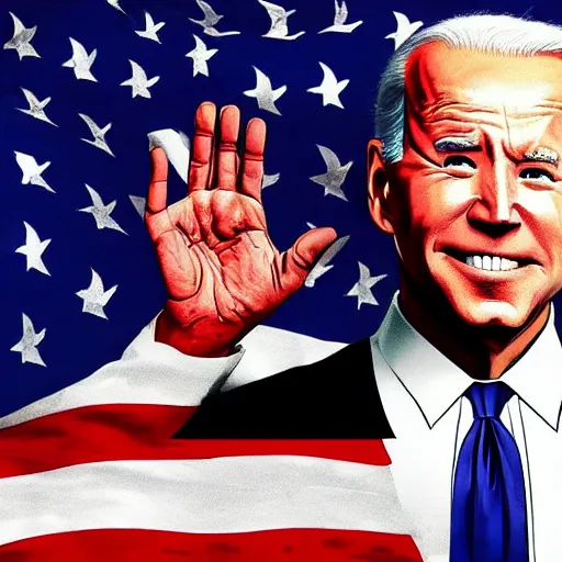 Prompt: Joe Biden Gta5 cover art