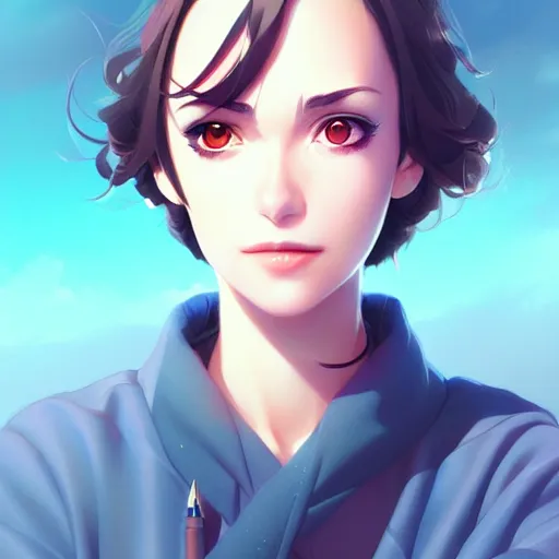 Image similar to winona ryder, portrait shinkai makoto studio ghibli studio key hideaki anno sakimichan stanley artgerm lau rossdraws james jean marc simonetti elegant highly detailed digital painting artstation pixiv