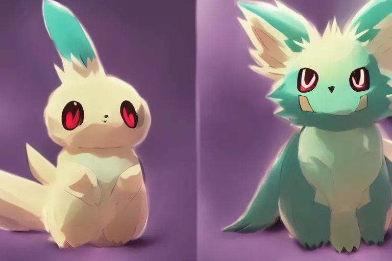 Prompt: real life pokemon, cute!!!, content!!!, mischievous!!!, adorable!!!, fluffy!!!, ultra realistic!!!, battle versus hariyama, golden hour, sharp focus, tiny amount of chromatic aberration