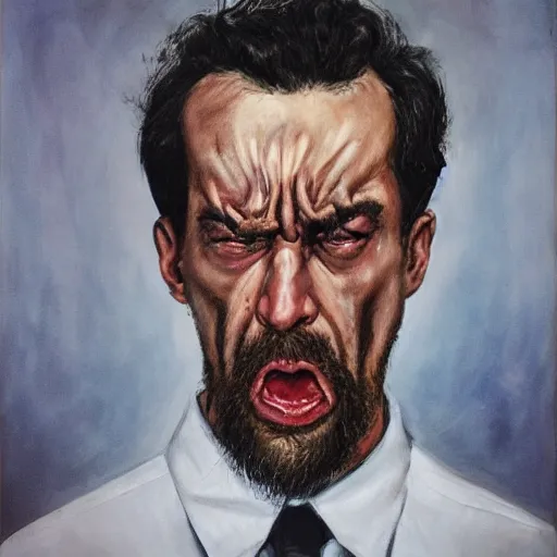 Prompt: portrait of angry man