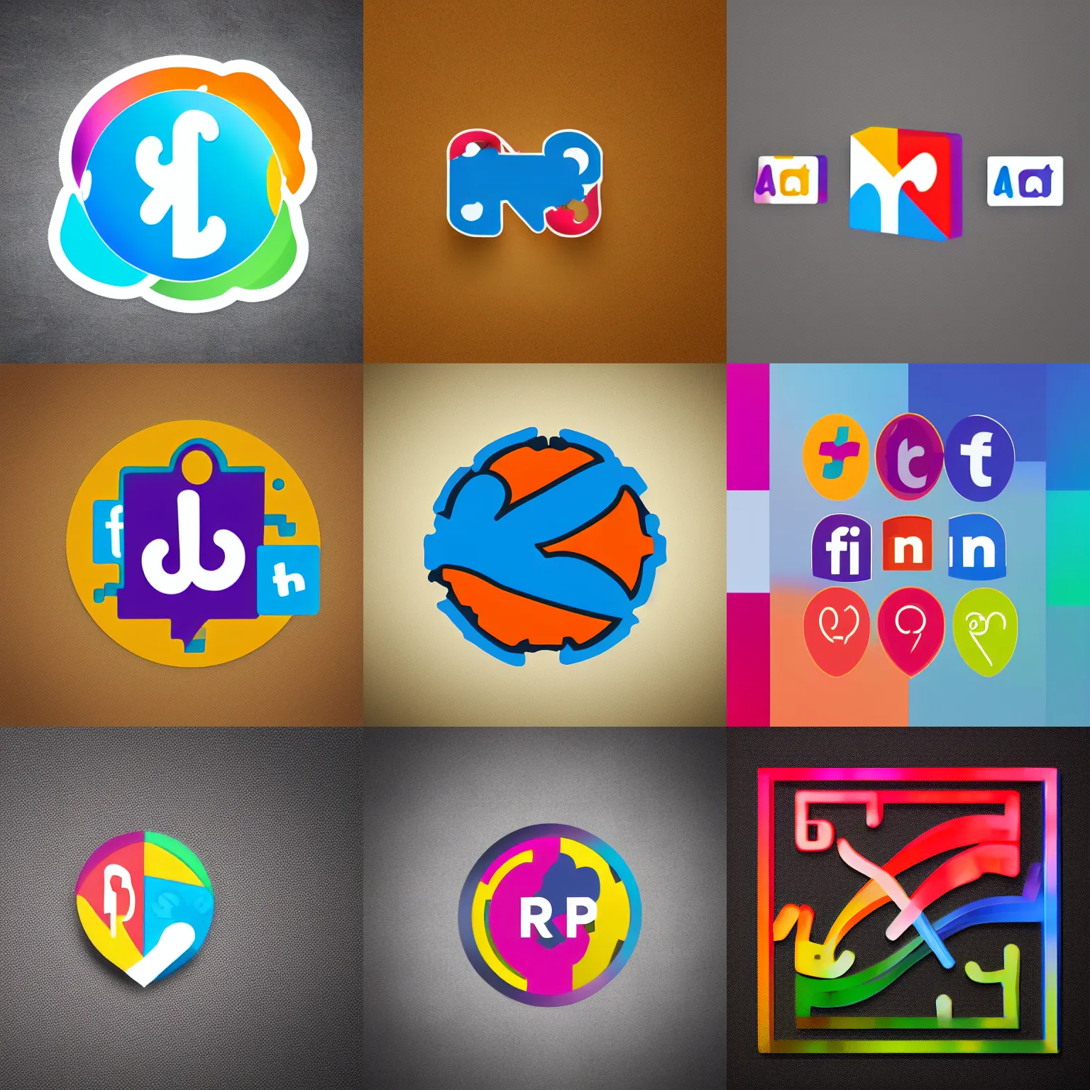 Prompt: logo for a social network, logo design, logo design, colorful, trending on artstation