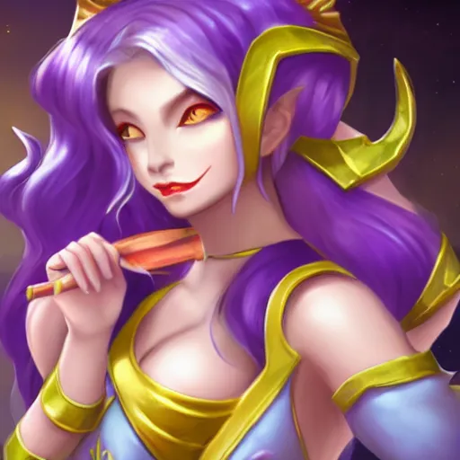 Image similar to soraka of league of legends teaches math