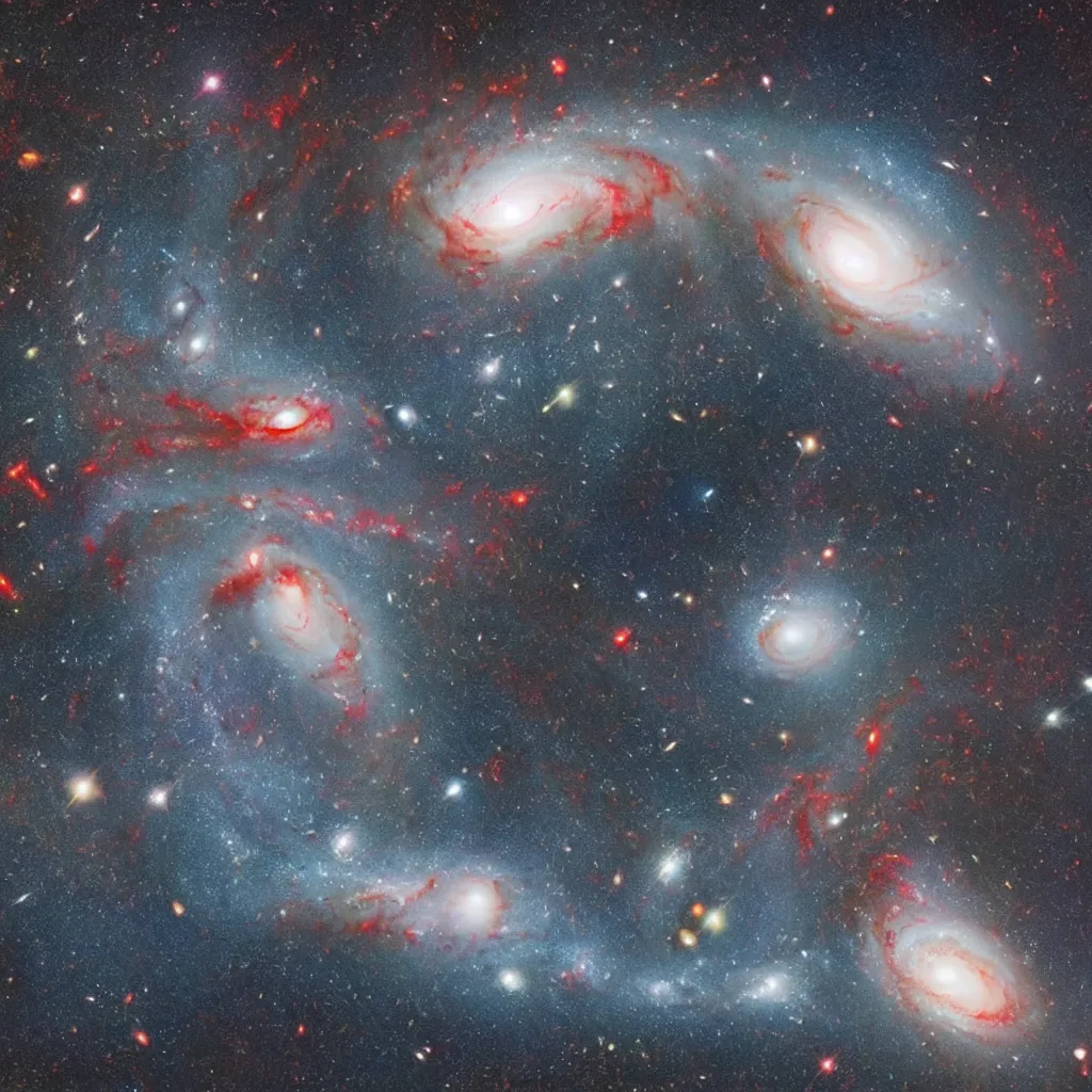 Image similar to two galaxies colliding