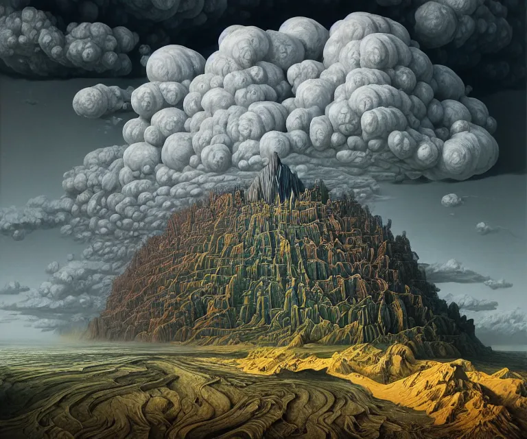 Image similar to hyper detailed 3d render like a Oil painting - god of death hades floating over his hellish landscape, by Jacek Yerka, Mariusz Lewandowski, Houdini algorithmic generative render, Abstract brush strokes, Masterpiece, Edward Hopper and James Gilleard, Zdzislaw Beksinski, Mark Ryden, Wolfgang Lettl, hints of Yayoi Kasuma, octane render, 8k