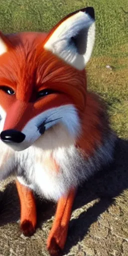 Image similar to me wearing a fox fursuit