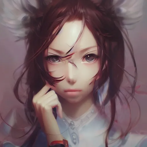 Image similar to beautiful anime portrait by Stanley Artgerm Lau, WLOP, Rossdraws, James Jean, Andrei Riabovitchev, Marc Simonetti, and Sakimichan, trending on artstation