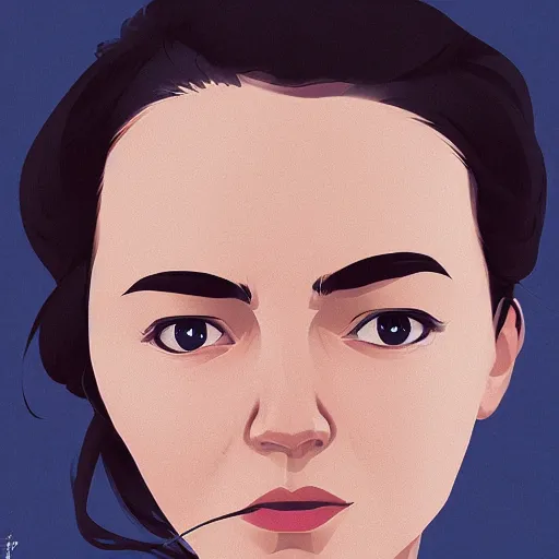 Prompt: face icon stylized minimalist young communist revolutionary leader nadezhda konstantinovna krupskaya, loftis, cory behance hd by jesper ejsing, by rhads, makoto shinkai and lois van baarle, ilya kuvshinov, rossdraws global illumination