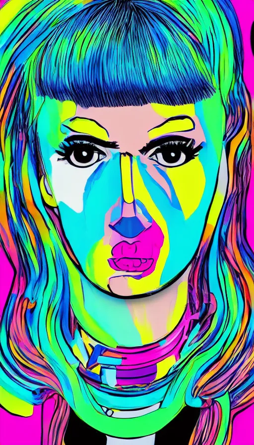 Image similar to a close up of a person wearing a plastic head, a pop art painting by hedi xandt, behance, plasticien, y 2 k aesthetic, pop art, seapunk