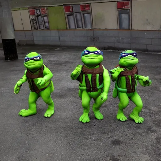 Image similar to chernobyl teenage mutant ninja turtles