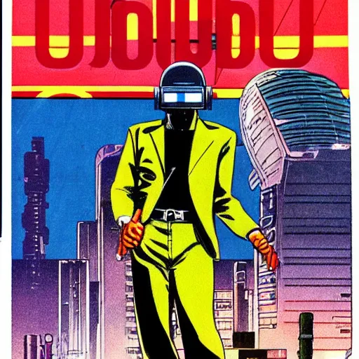 Prompt: 1979 OMNI Magazine Cover of Neo-Tokyo bank robbery, Bank Robbery Movies, Anime, Highly Detailed, Inspired by Heat + Metal Gear + Lupin the 3rd , 8k :4 by Vincent Di Fate + Katsuhiro Otomo : 8