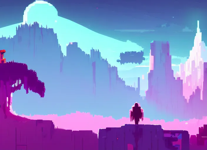 Image similar to hyper light drifter, wallpaper, cube detailed vector