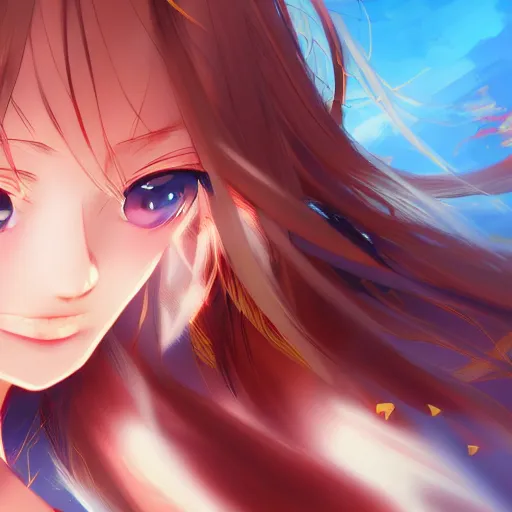 Image similar to a very beautiful young megumin, full body, long wavy blond hair, sky blue eyes, full round face,, bikini, miniskirt, front view, mid - shot, highly detailed, cinematic wallpaper by stanley artgerm lau