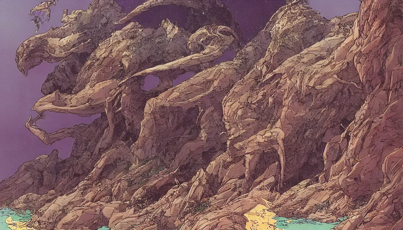 Image similar to epic nature by moebius