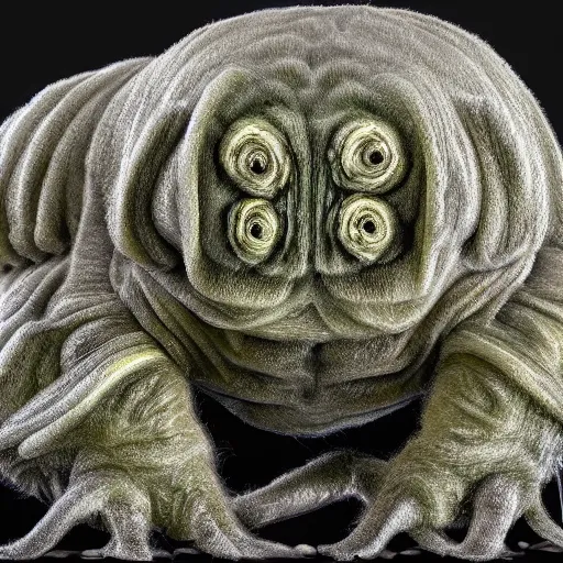 Prompt: tardigrade macro, hyperrealistic, 4 k