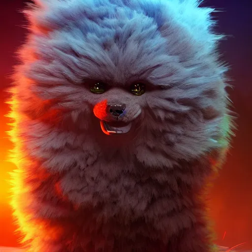 Prompt: colossal fluffy micro organism, fantasy, vivid colors, sharp focus, digital art, hyper - realistic, 4 k, unreal engine, highly detailed, hd, dramatic lighting by brom, trending on artstation