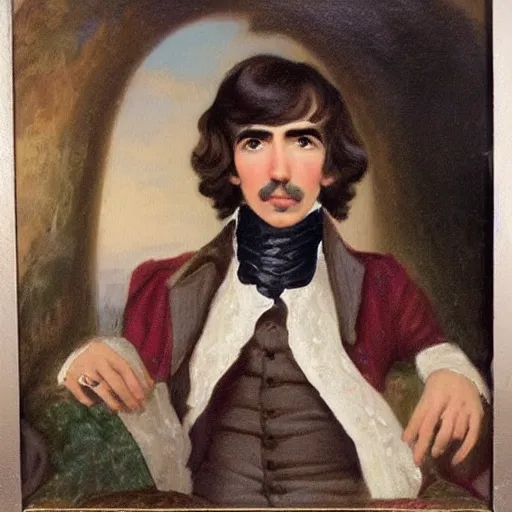 Image similar to regency era painting of a young george harrison