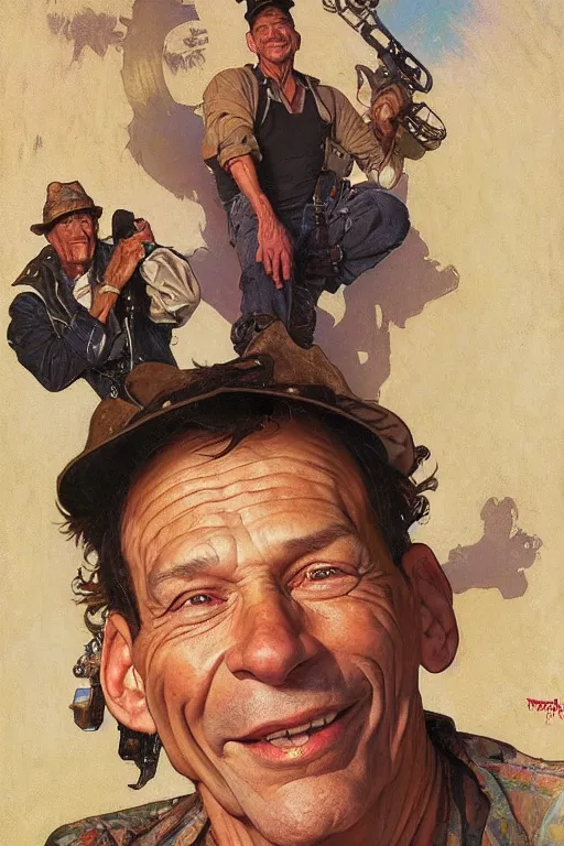 Image similar to Ernest P. Worrell portrait by Stanley Artgerm Lau, greg rutkowski, thomas kindkade, alphonse mucha, loish, norman Rockwell