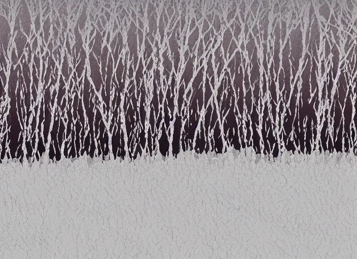 Image similar to stark minimalist rocky snowdrift birch landscape background from calvin and hobbes by bill watterson