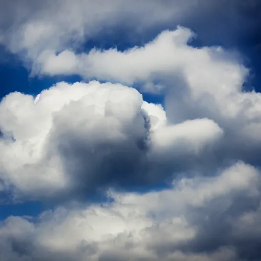 Image similar to face in a cloud, pareidolia, photography, 4 k, blue sky