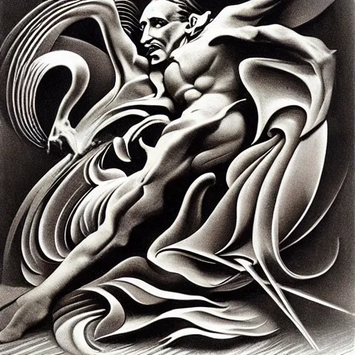 Image similar to artwork of stanisław szukalski