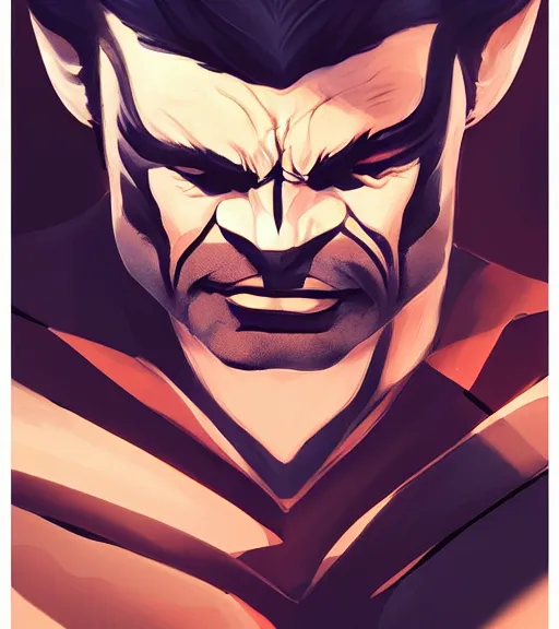 Image similar to face icon stylized minimalist wolverine, loftis, cory behance hd by jesper ejsing, by rhads, makoto shinkai and lois van baarle, ilya kuvshinov, rossdraws global illumination