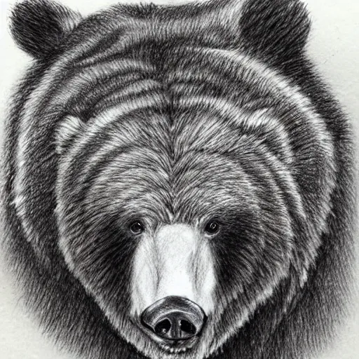 Prompt: aaron blaise sketch of a bear