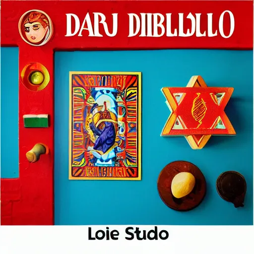 Prompt: loteria el diablito, studio photo