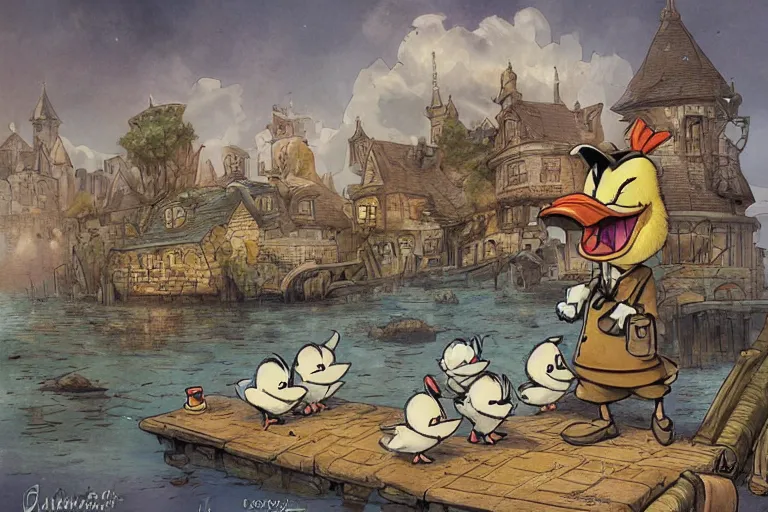 Image similar to duckburg by jean - baptiste monge