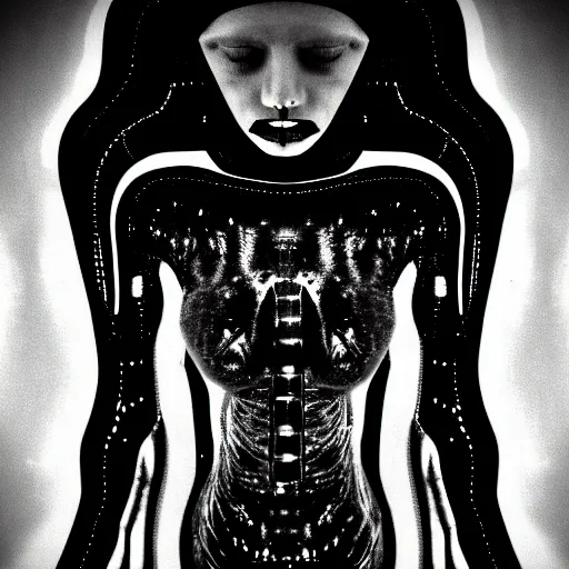 Image similar to a woman whos body is static losing frequency phasing out, dark eerie photo taken by digital hollywood