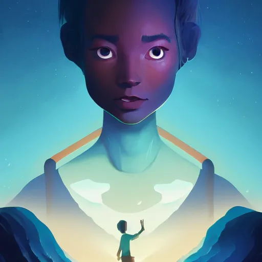 Image similar to face icon stylized minimalist close encounters of the third kind, loftis, cory behance hd by jesper ejsing, by rhads, makoto shinkai and lois van baarle, ilya kuvshinov, rossdraws global illumination