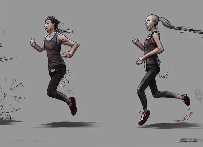 Image similar to device that helps people run faster, concept art, artstation