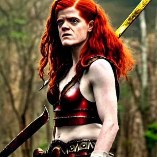 Image similar to rose leslie as red sonja